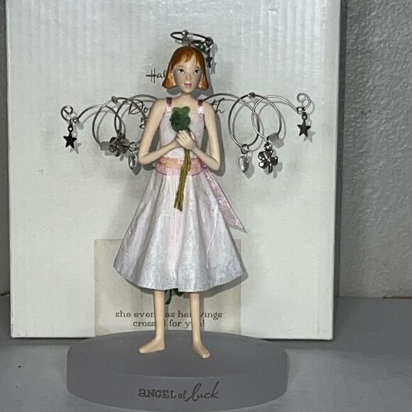 Hallmark Angel of Luck with Wings Crossed Figurine - Picture 2 of 9